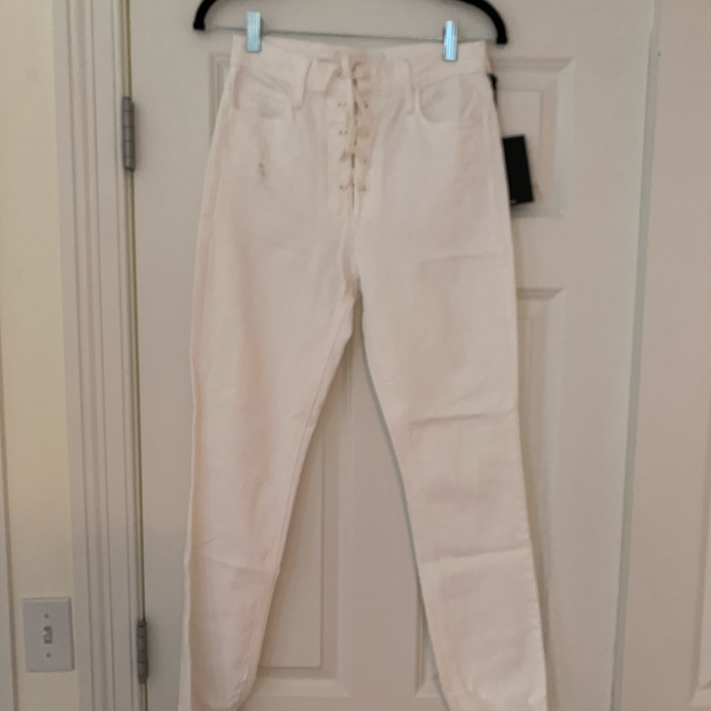 MOTHER white jeans